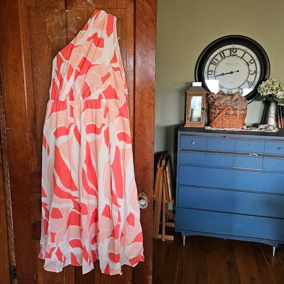 New Women's Sun Sleeveless Floral Print Dress XL 16-18 Summer Vacation - Picture 1 of 9